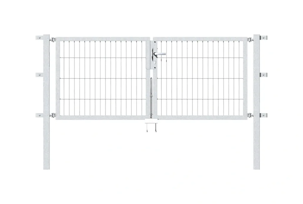 Double gate Flexo with accessories, hot-dip galvanized, width 200 cm, height 200 cm, PF: 60x60 cm