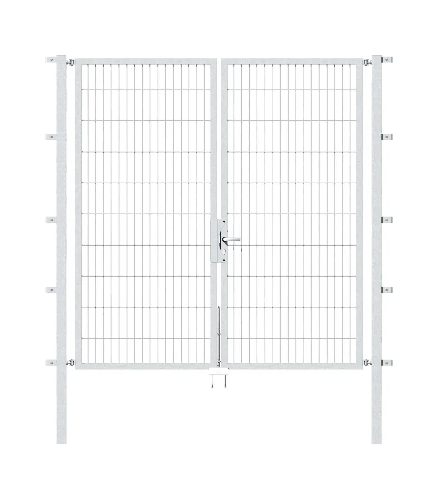 Double gate Flexo with accessories, hot-dip galvanized, width 200 cm, height 200 cm, PF: 60x60 cm