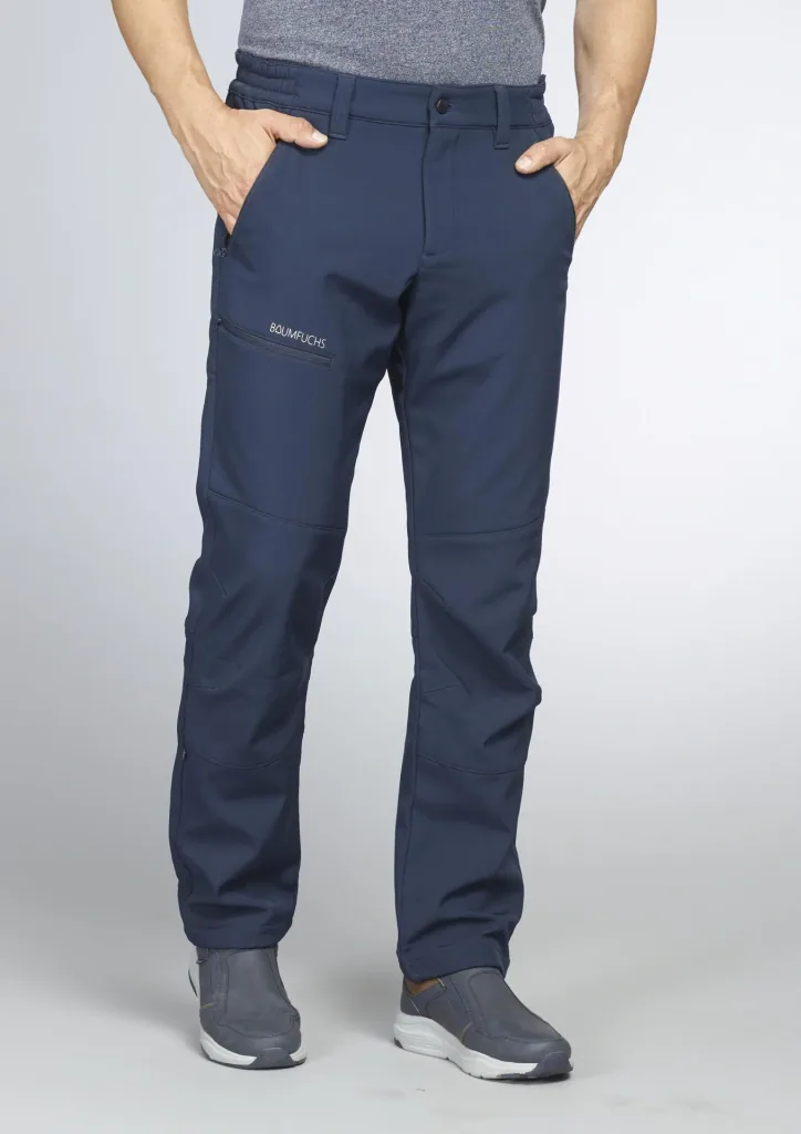 Outdoor trousers with lining, color navy, size 52