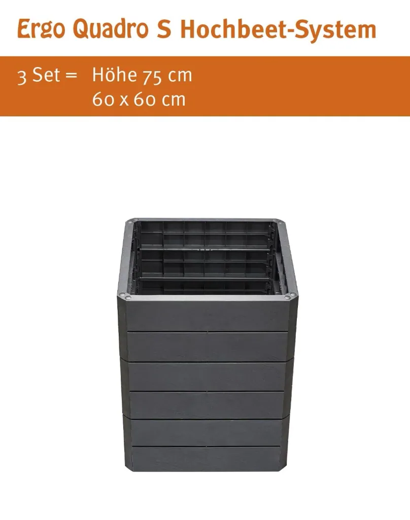 Raised bed system Stone "Ergo Quadro", size S