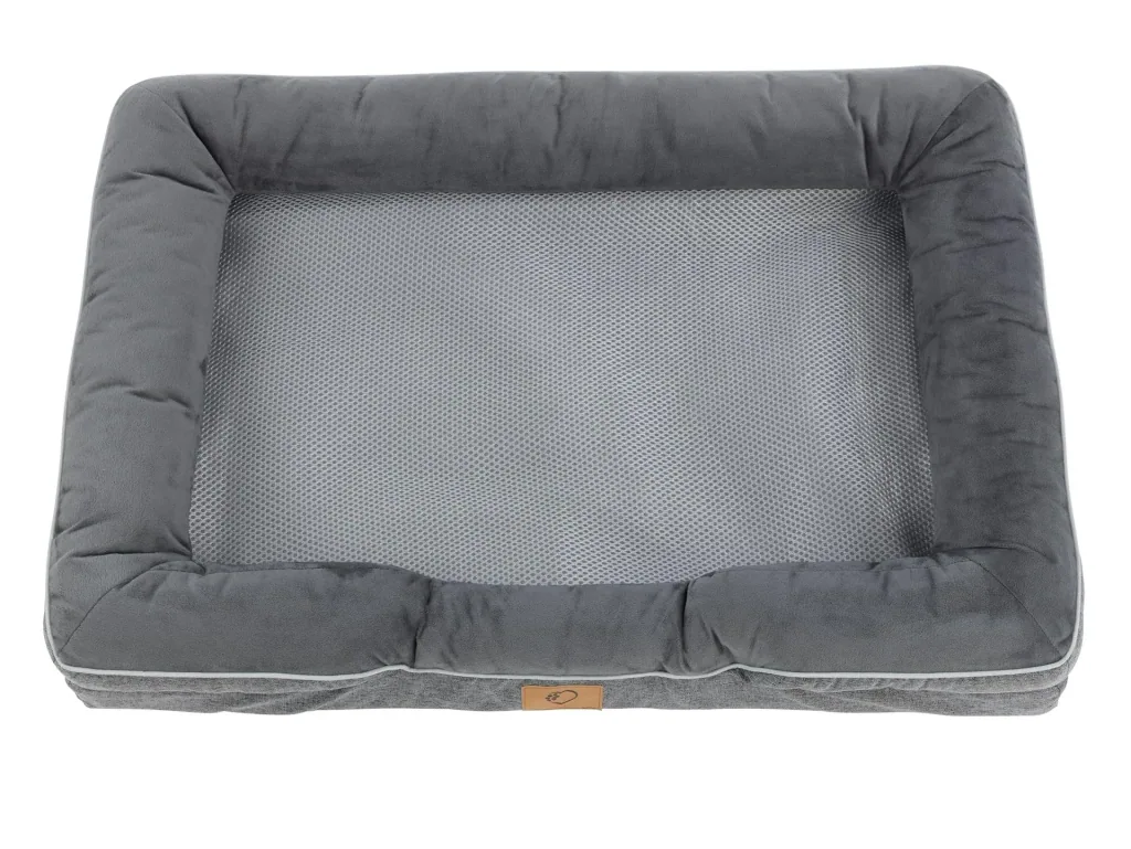 Orthopedic dog bed, grey, size L, 100 x 70 x 16 cm