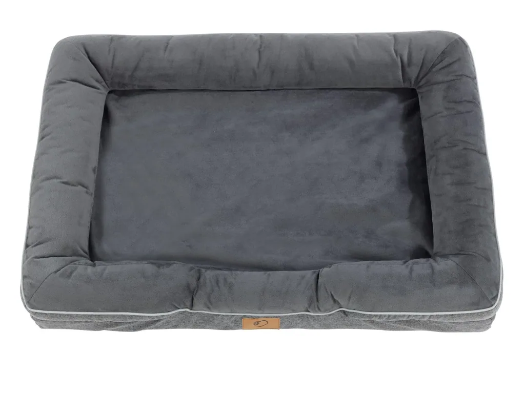 Orthopedic dog bed, grey, size L, 100 x 70 x 16 cm