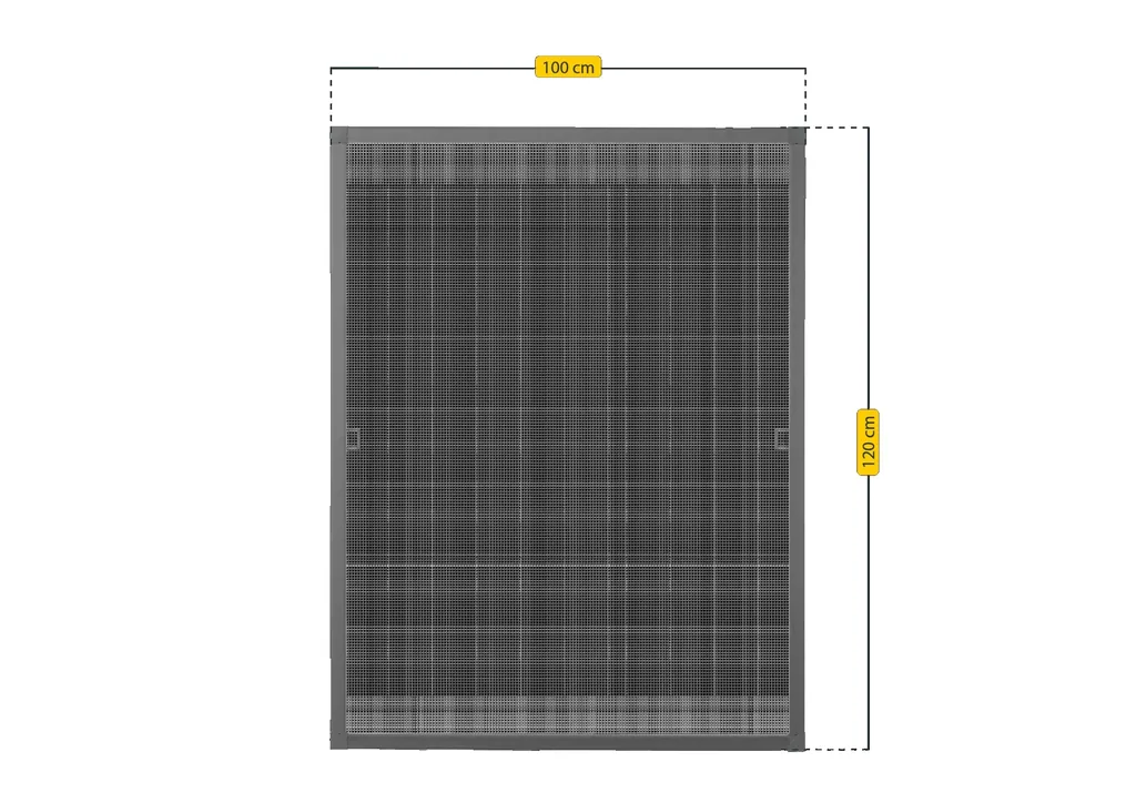 Insect screen window PREMIUM, color anthracite, 100 x 120 cm