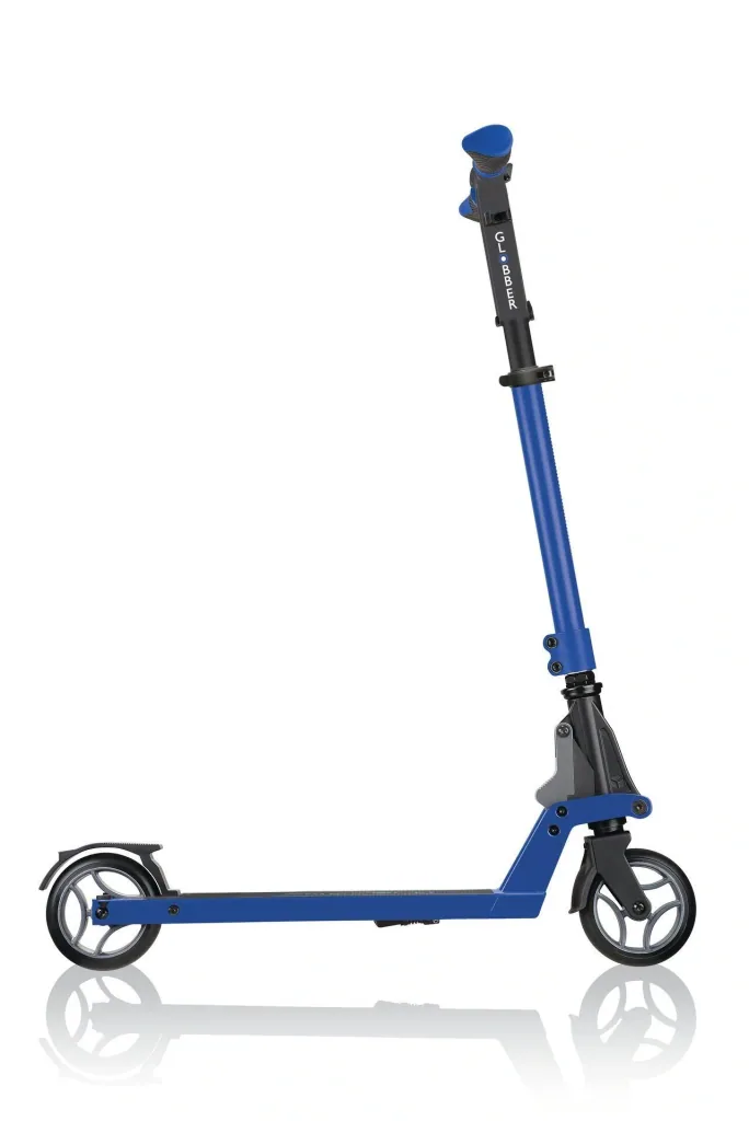 ONE K 125 scooter, 125 mm extra wide, ABEC 7, height adjustable, folding mechanism, blue