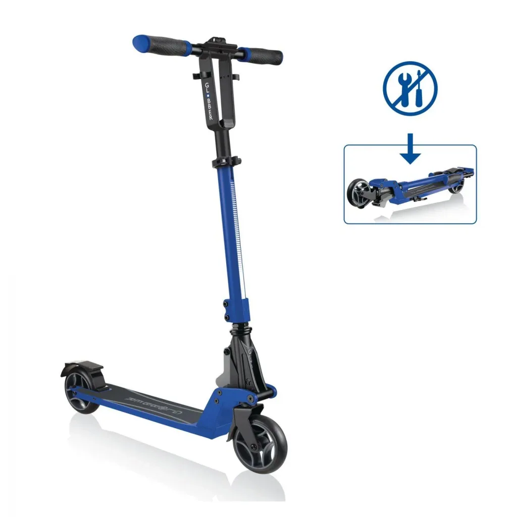 ONE K 125 scooter, 125 mm extra wide, ABEC 7, height adjustable, folding mechanism, blue