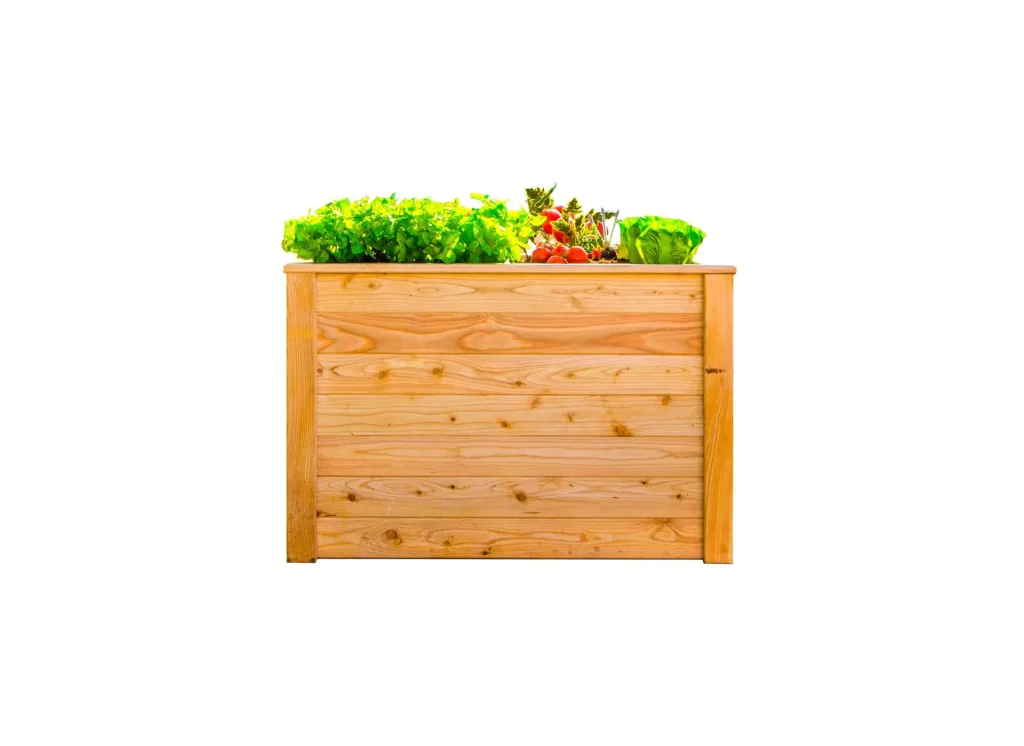 Verhoogde moestuinbak Klassik 100, 100×65×66 cm, Natuur – FSC-larikshout, rugvriendelijk