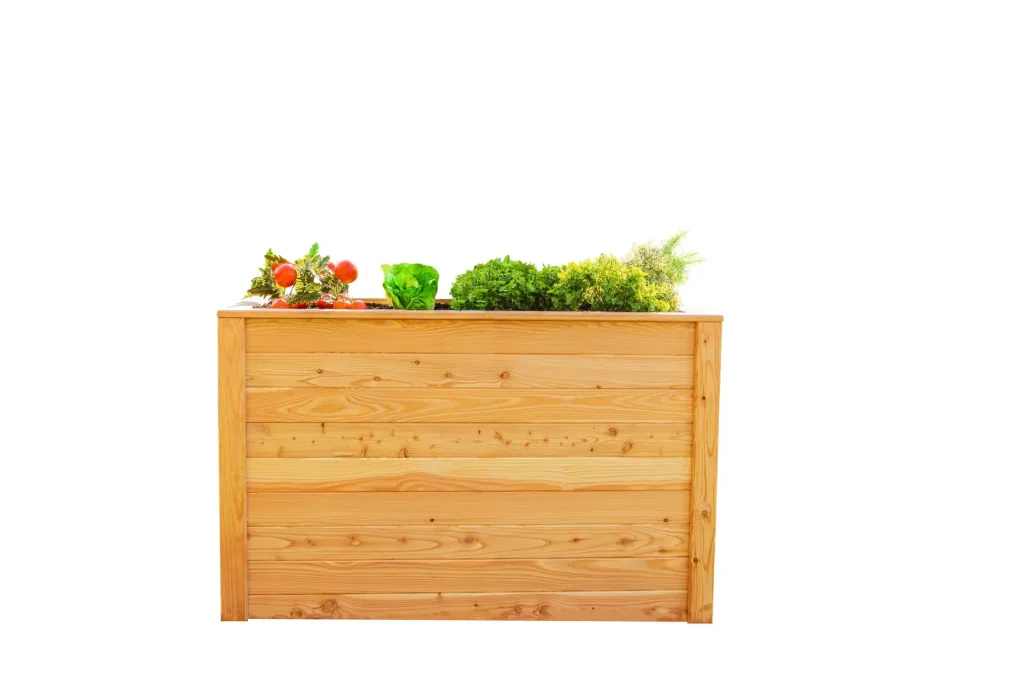 Verhoogde moestuinbak Klassik 100, 100×65×66 cm, Natuur – FSC-larikshout, rugvriendelijk