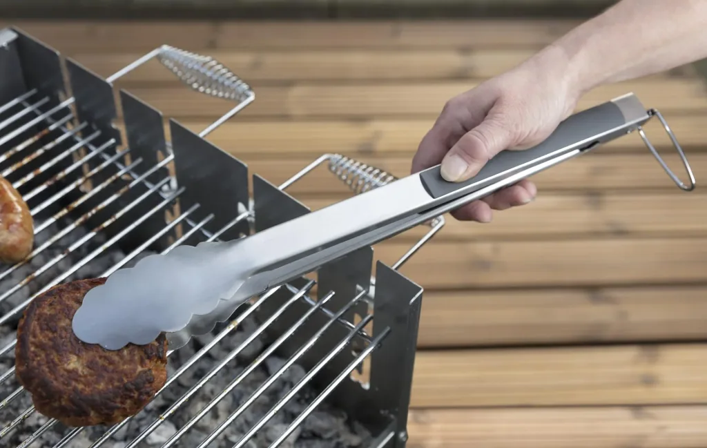 Grill tongs, stainless steel, 46.4 cm