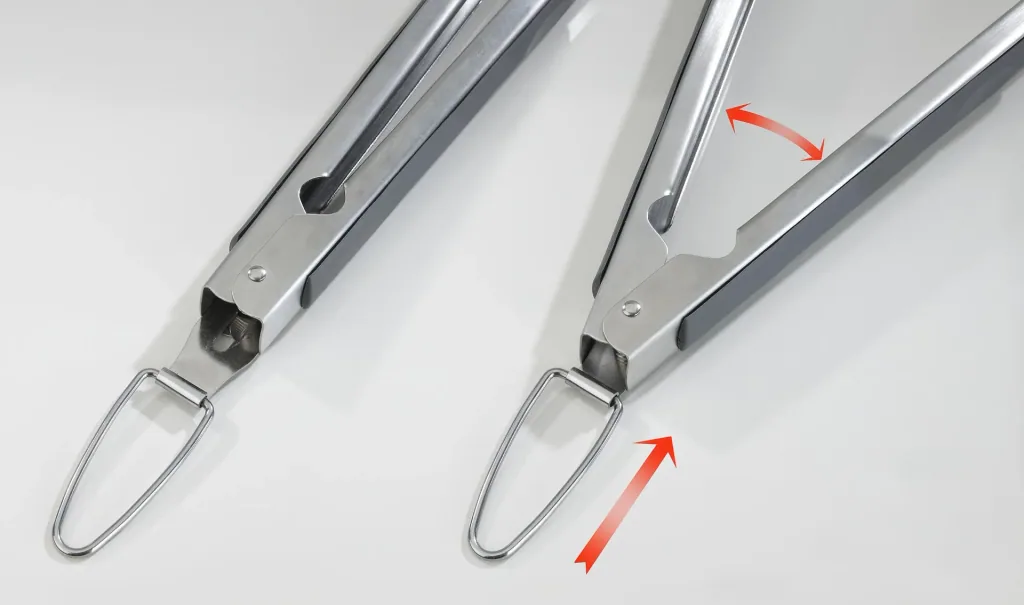 Grill tongs, stainless steel, 46.4 cm