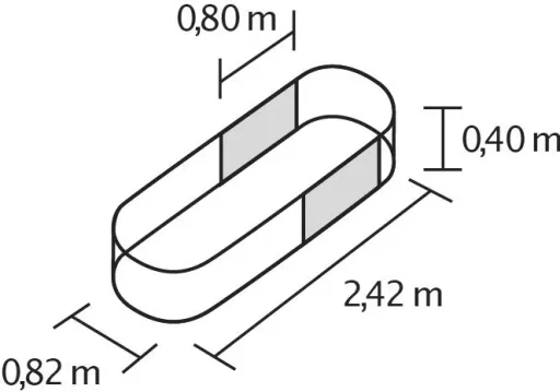Hochbeeterweiterung stretched 401 granit, 0,8 x 0,4 m