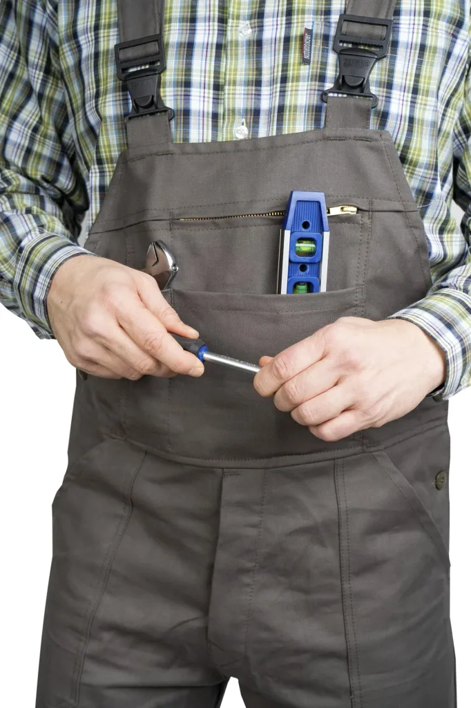Moleskin dungarees, color olive, size 48