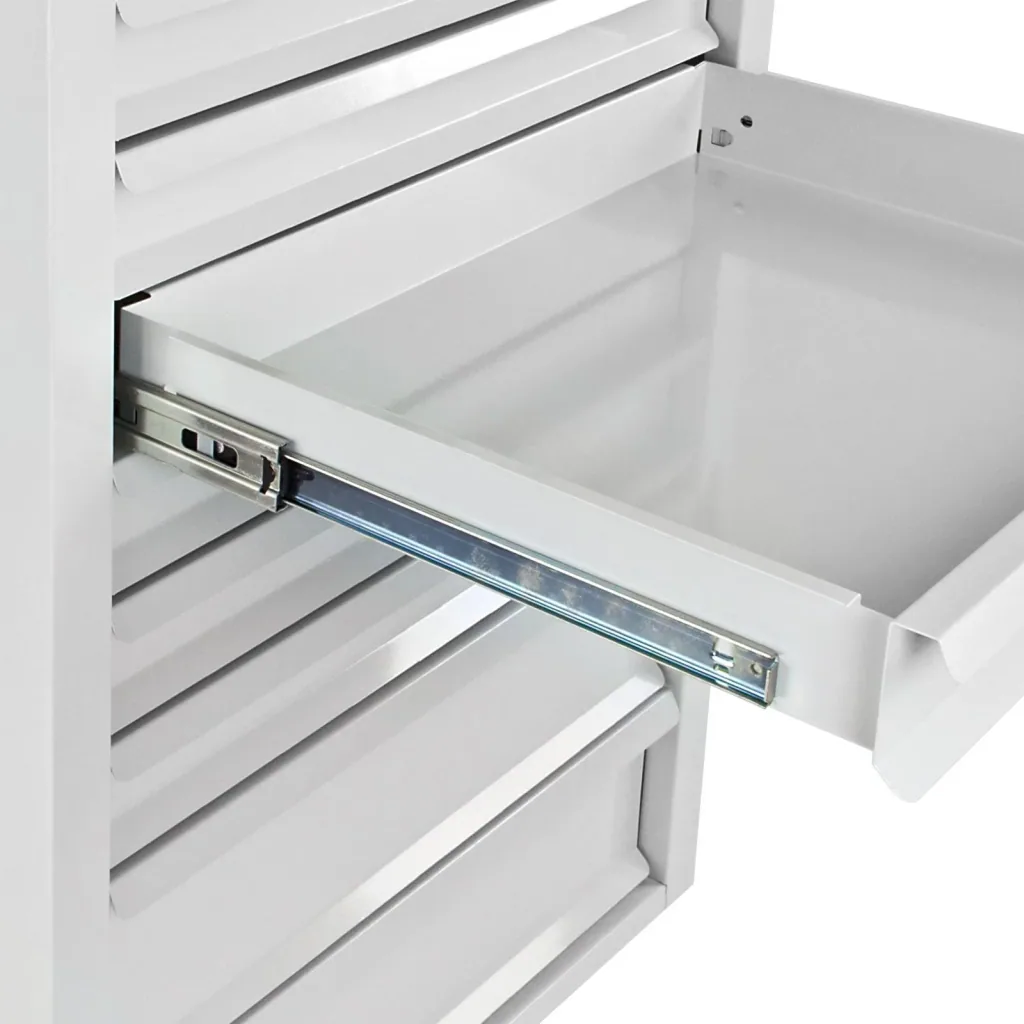 Drawer cabinet / tool cabinet mammut, 8 drawers, RAL 7035