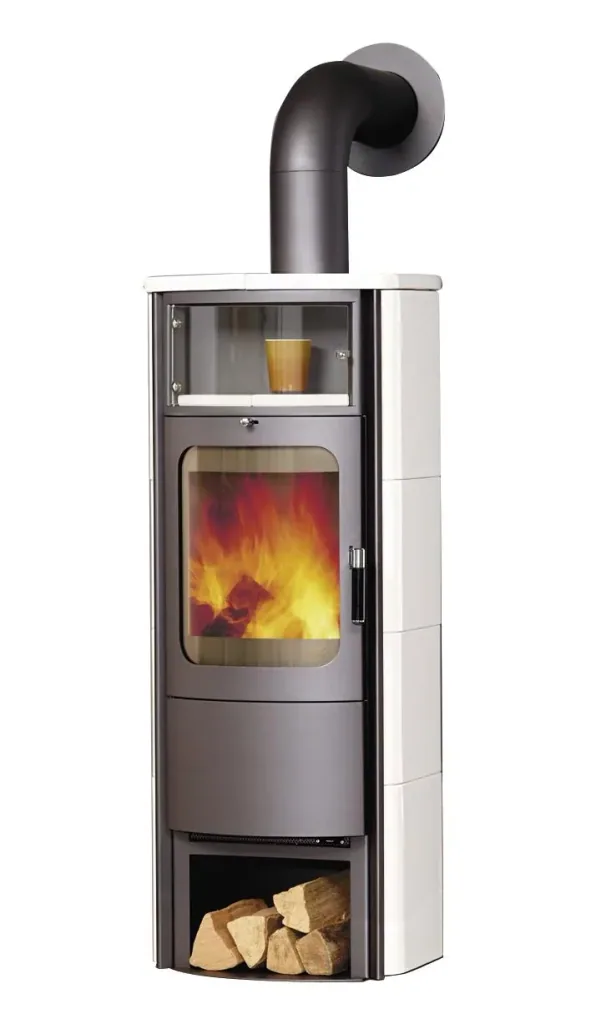 Fireplace Opera-B Grande (7 kW) cream-white, continuous burning, automatic