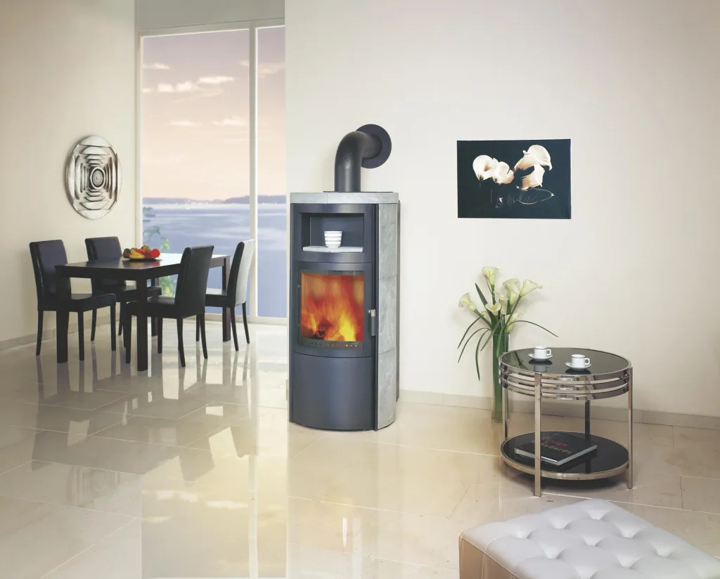 Vito WW ECOplus (8.4 kW) natural stone stove, fine dust filter, continuous burning, automatic, external air supply, hot water