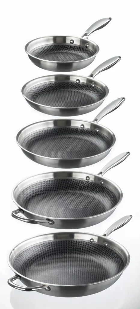 TriPly 20 cm stainless steel frying pan – scratch-resistant honeycomb structure! Non-stick!