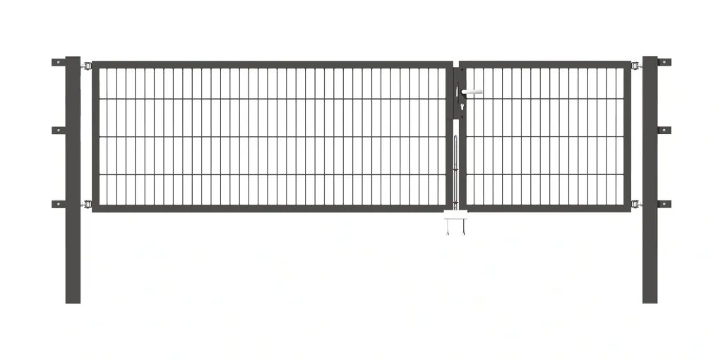Double gate Flexo, anthracite, width 100 + 200 cm, height 140 cm