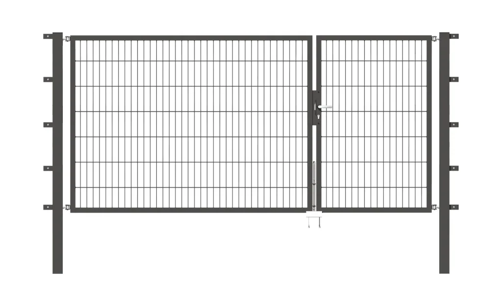 Double gate Flexo, anthracite, width 100 + 200 cm, height 140 cm