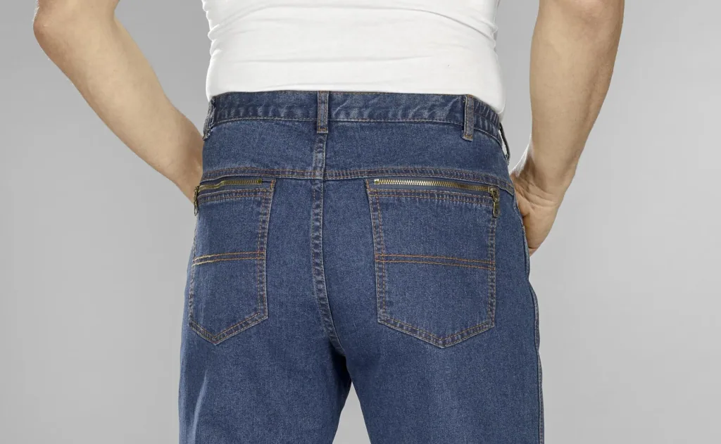 Extra-light travel jeans, color blue stone, size 30