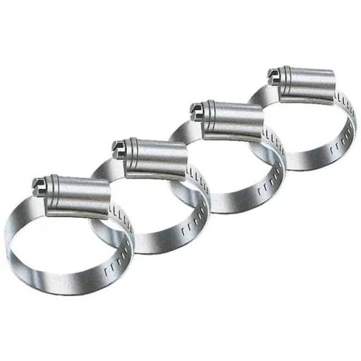 4-piece hose clamp set, galvanized 20-32 mm