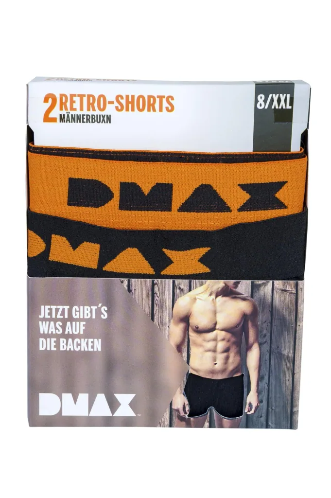 Retro shorts in a double pack, color black, size L