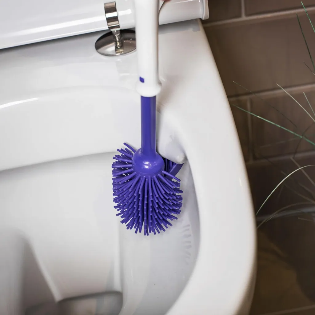 Silicone toilet brush, purple