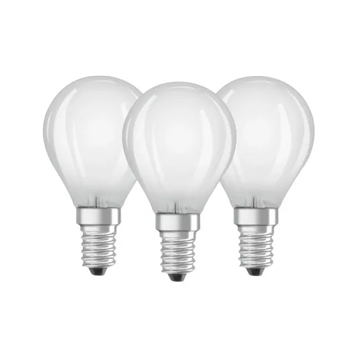 BASE RETRO LED drop lamp with 4 watts, E14, warm white, matt - 3 pieces
