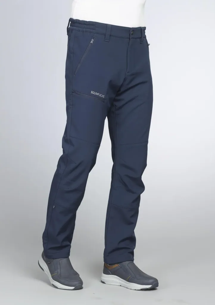 Outdoor trousers with lining, color navy, size 48