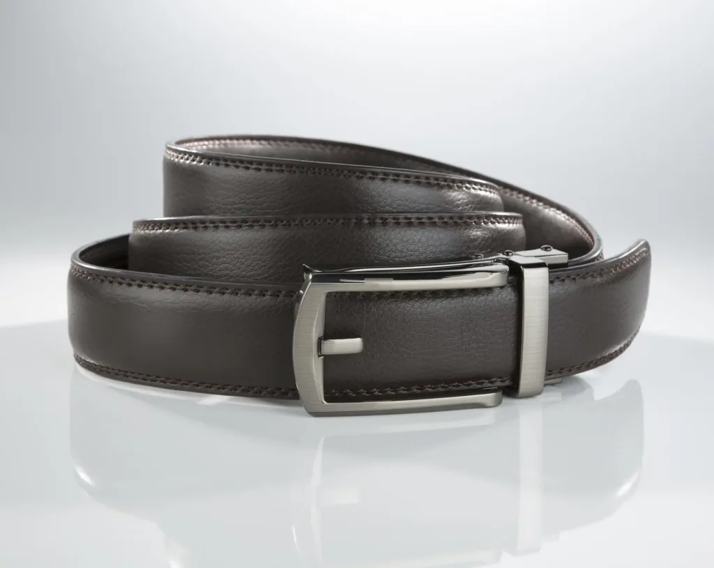Automatic Click belt, leather, color brown