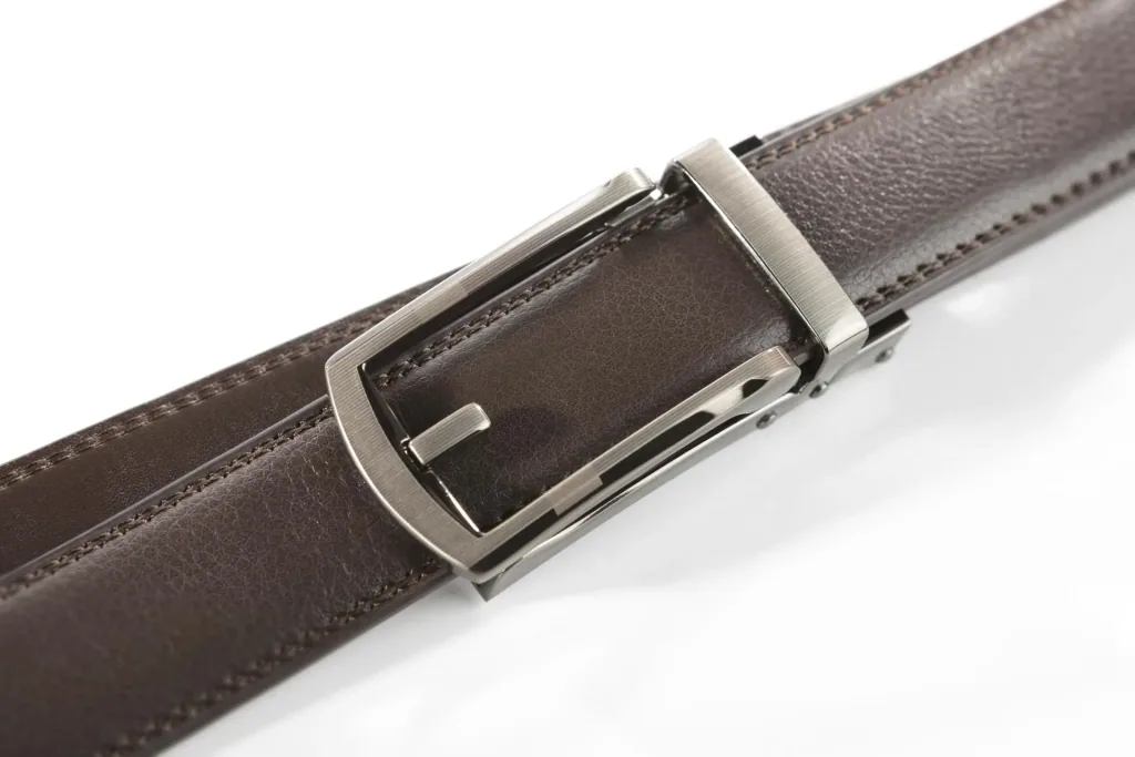 Automatic Click belt, leather, color brown