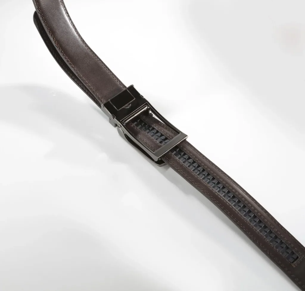 Automatic Click belt, leather, color brown