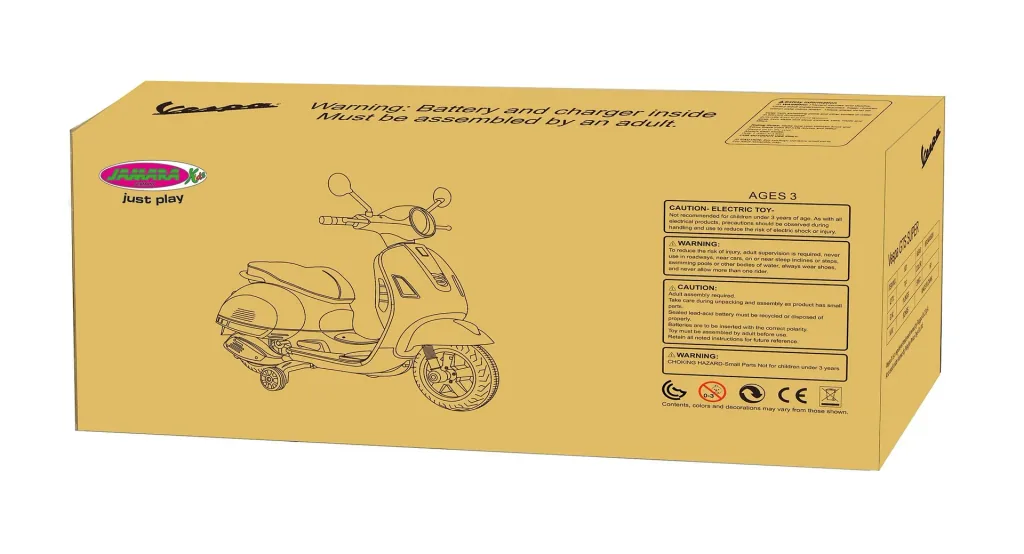 Ride-on Vespa for children, 12 Volt, red