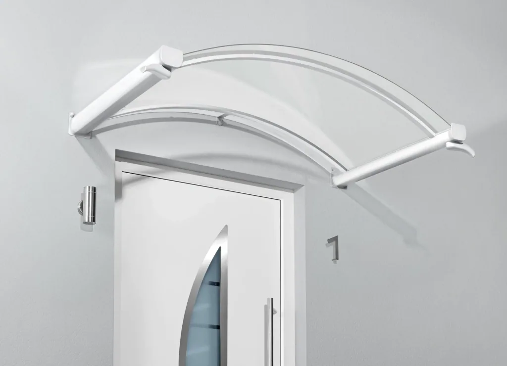 Arched canopy type BV/B, 1600 x 900 x 250 mm, white - 17 kg