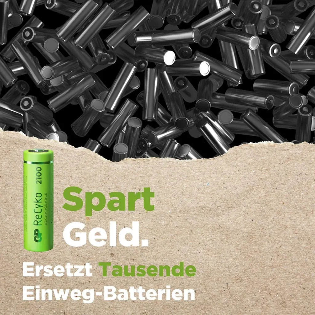 ReCyko Mignon (AA) NiMH rechargeable batteries with 2100 mAh, 1.2 V - 2 pieces