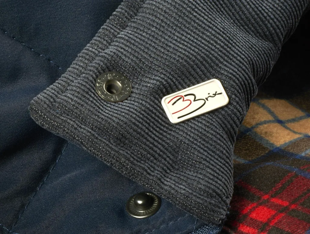 Quilted jacket with stand-up collar, navy, size M