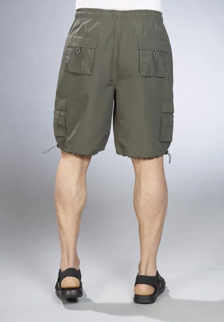 Men's elasticated shorts, olive, size L