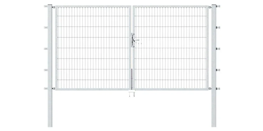 Double gate Flexo with accessories, hot-dip galvanized, width 400 cm, height 100 cm, PF: 80x80 cm