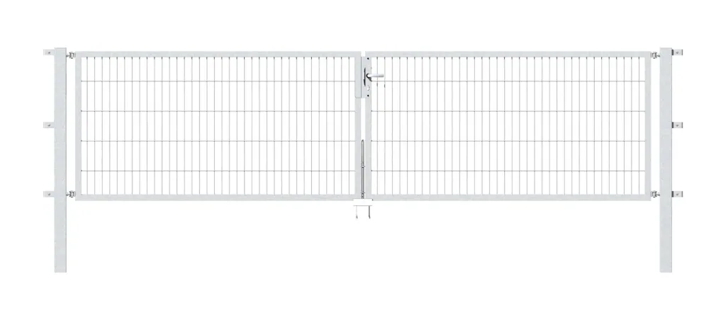Double gate Flexo with accessories, hot-dip galvanized, width 400 cm, height 100 cm, PF: 80x80 cm