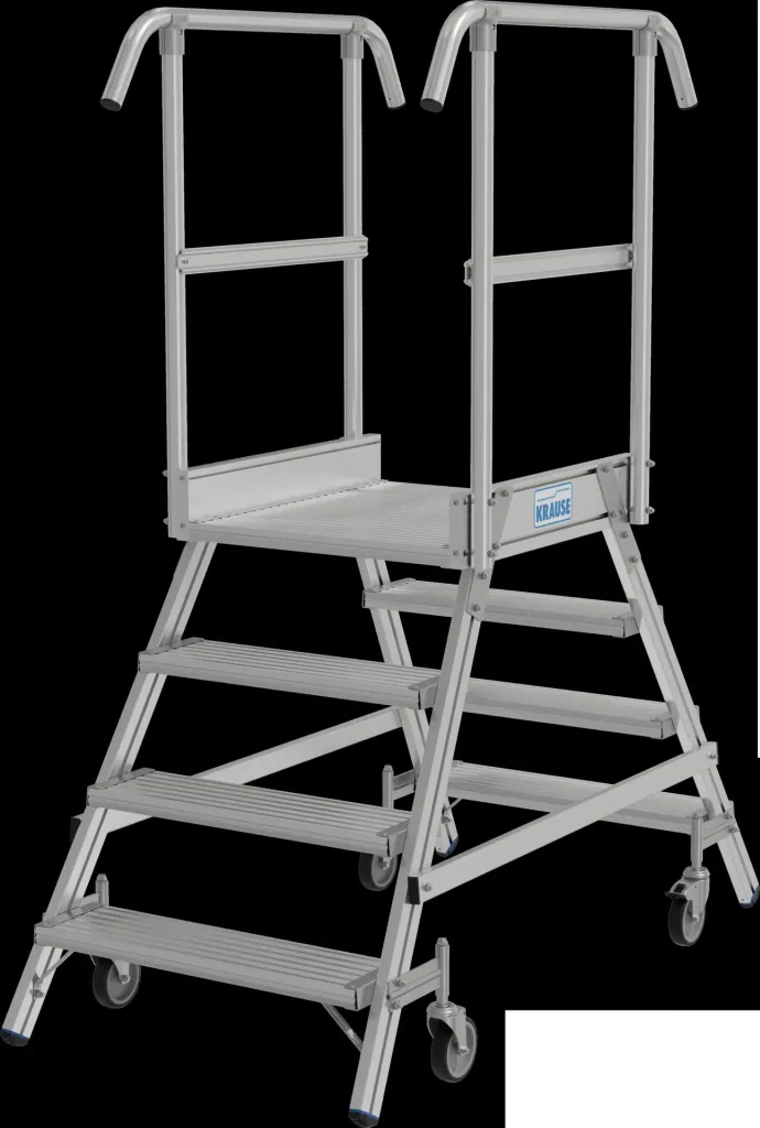 Platform ladder 2 x 4 aluminum steps, accessible from both sides