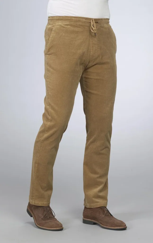 Pull-on corduroy trousers, color light brown, size 26