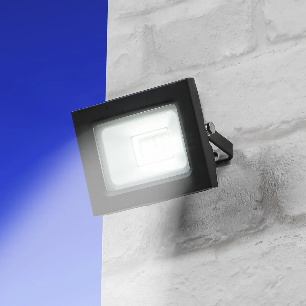 LED outdoor spotlight black, 10W 750 lumens