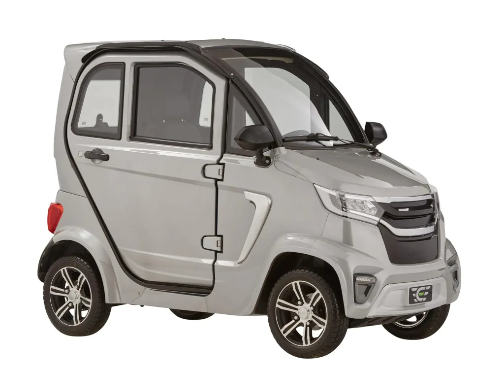 4-wheel electric cabin vehicle eLazzy Premium 45 km/h silver, with free on-site instruction