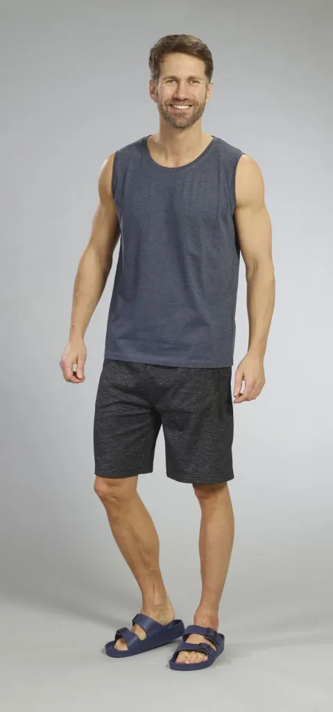 Sweatpants, color black/melange, size M