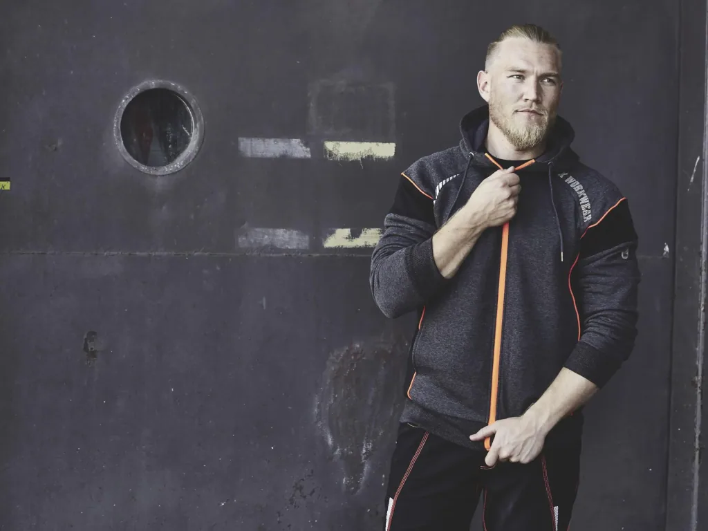 Sweat jacket, color gray/black, size M