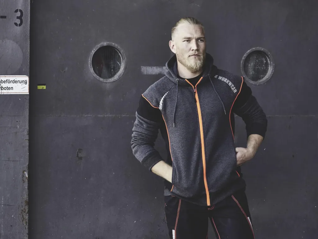 Sweat jacket, color gray/black, size M