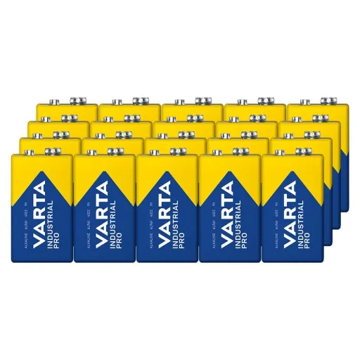 INDUSTRIAL PRO 9V Block Alkaline Batteries - 20 pieces