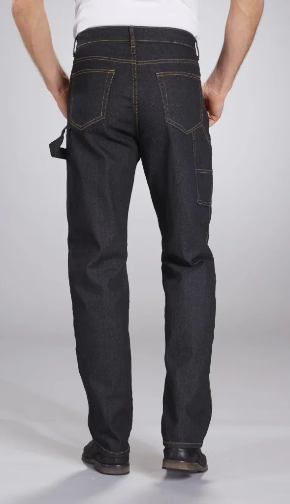 Stretch worker jeans, color black, size 48