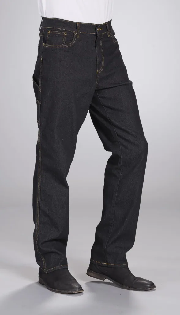 Stretch worker jeans, color black, size 48