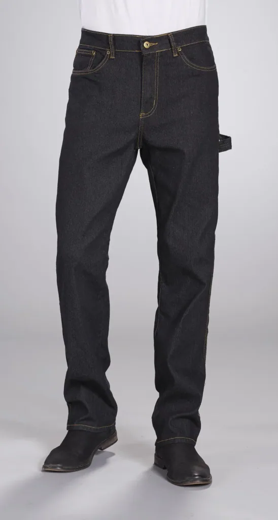 Stretch worker jeans, color black, size 48
