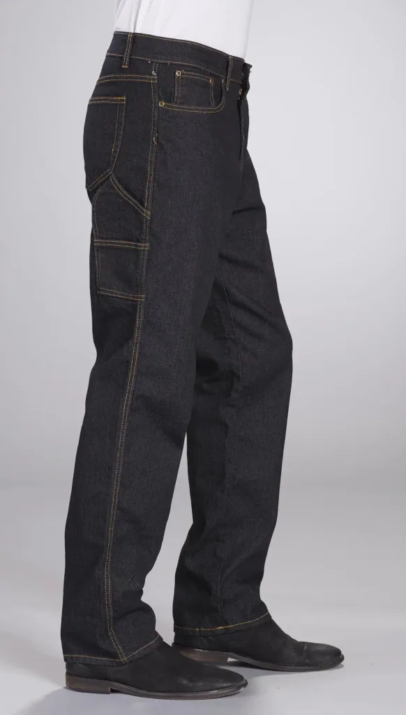 Stretch worker jeans, color black, size 48