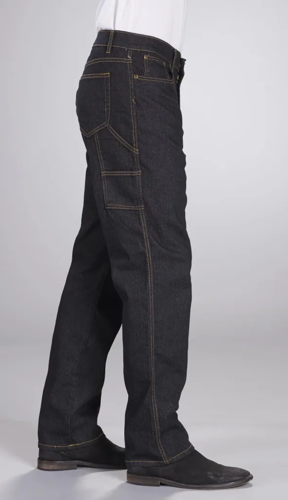 Stretch worker jeans, color black, size 48